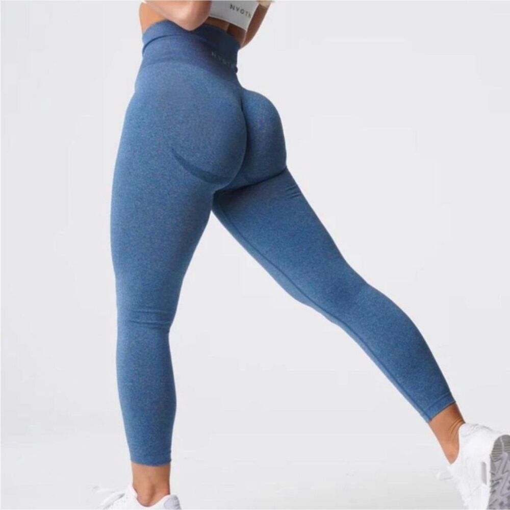 NVGTN Contour Seamless Active Leggings Blue Space Dye M